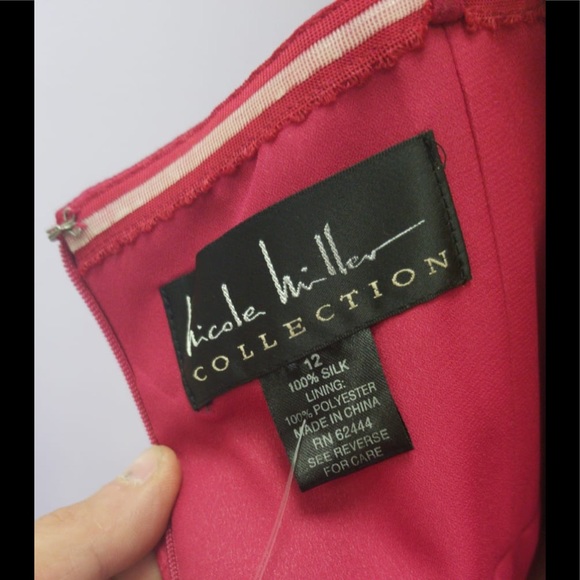 Pink Strapless Nicole Miller dress - Picture 4 of 5